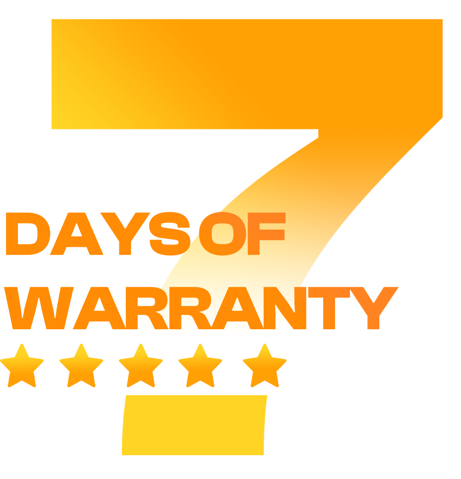 Illustration featuring the number 7 prominently and the phrase '7 Days of Guarantee,' symbolizing 4Essence's refund policy.